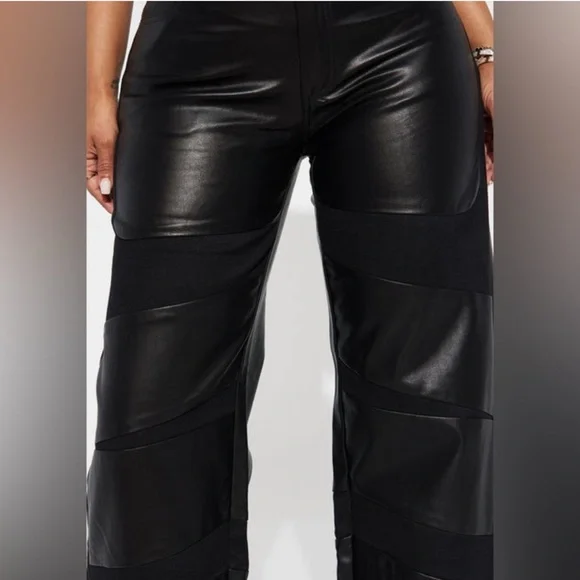 Faux Leather black pant Women's Pants - Picture 2 of 3